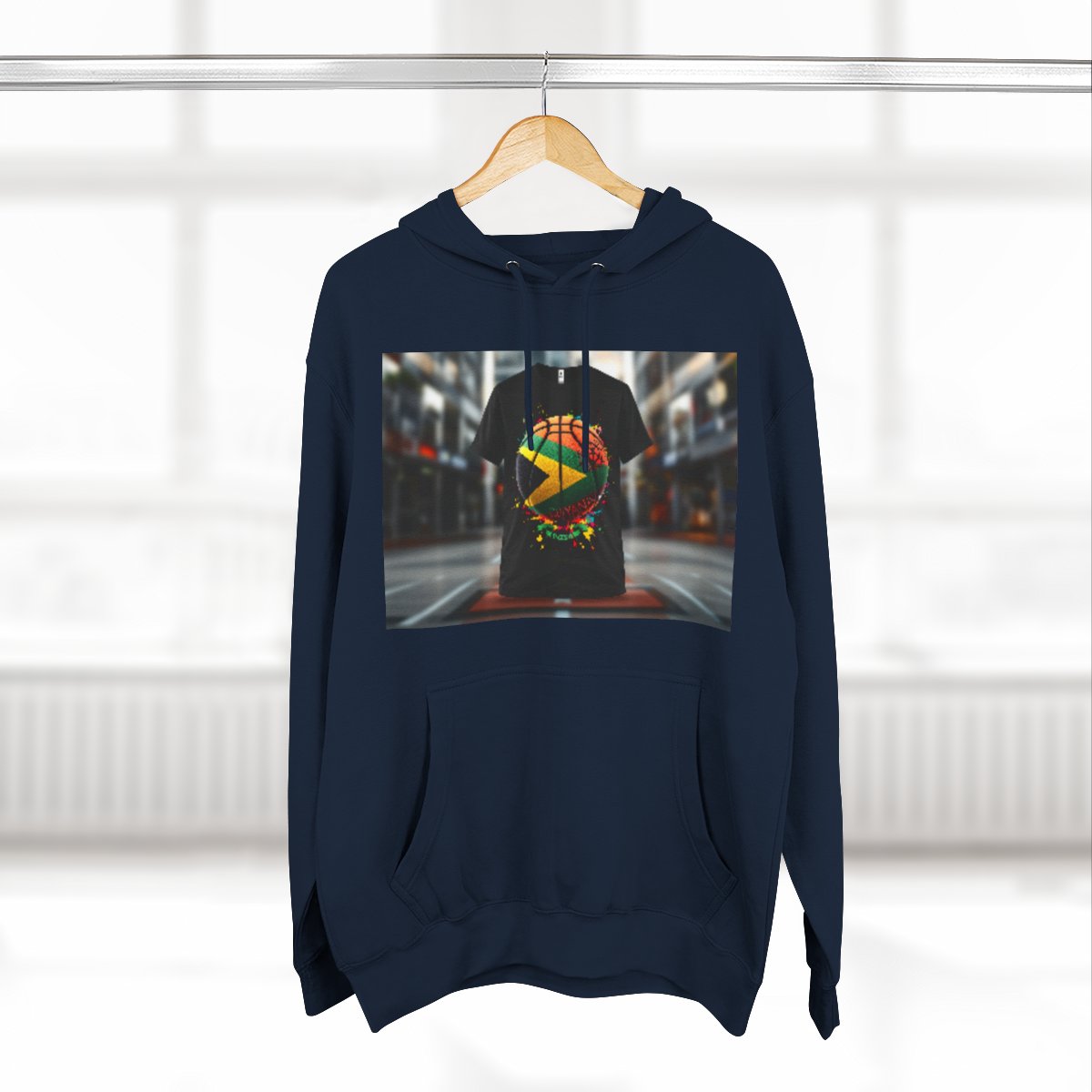 Color: Navy | Size: S | Product: Guyana Spirit Basketball Hoodie | Category: Unisex