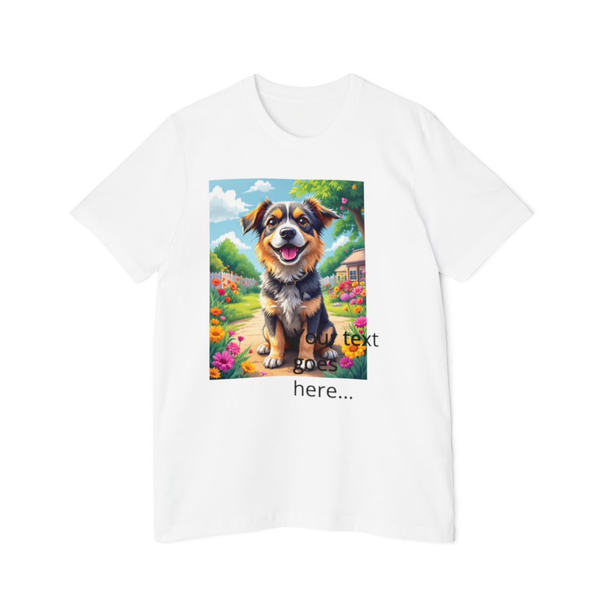 Color: White | Size: XS | Product: Happy Dog Cartoon T-Shirt | Category: Unisex