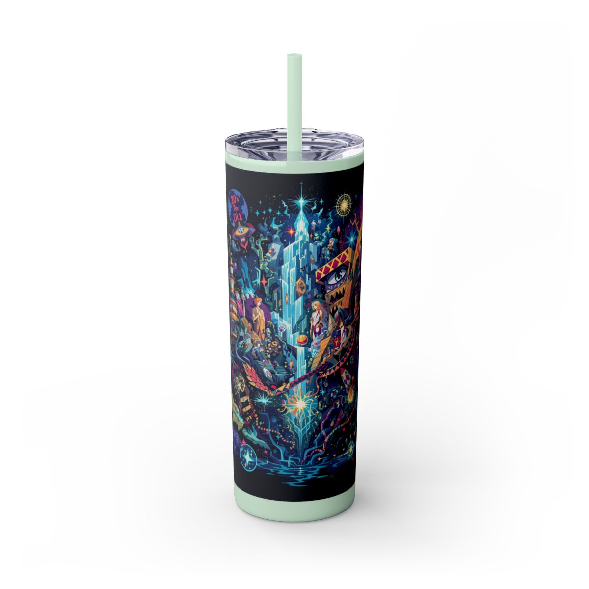 Color: Seafoam | Size: 20oz | Product: Illustrated Photorealistic Fusion Tumbler | Category: Unisex