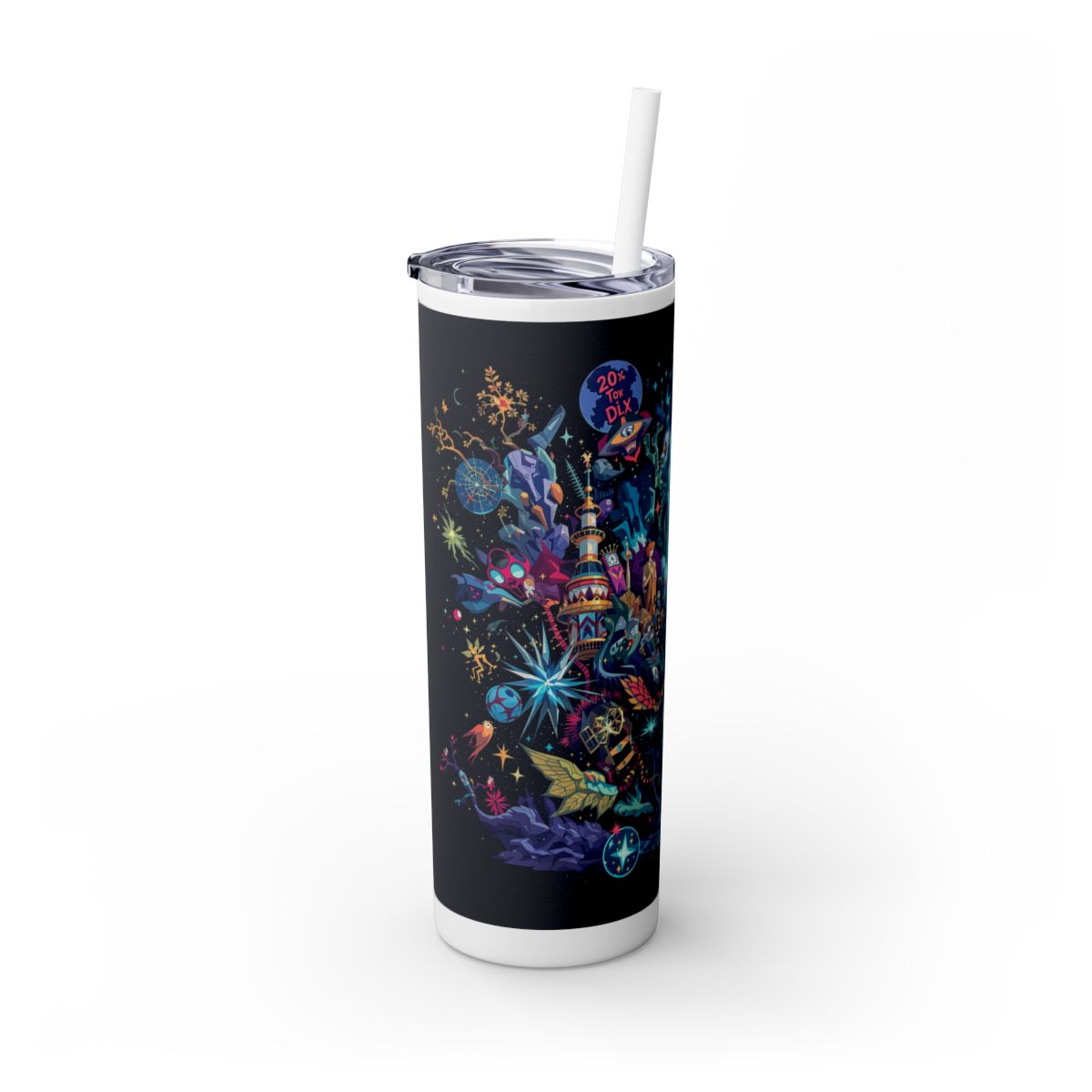 Color: White | Size: 20oz | Product: Illustrated Photorealistic Fusion Tumbler | Category: Unisex