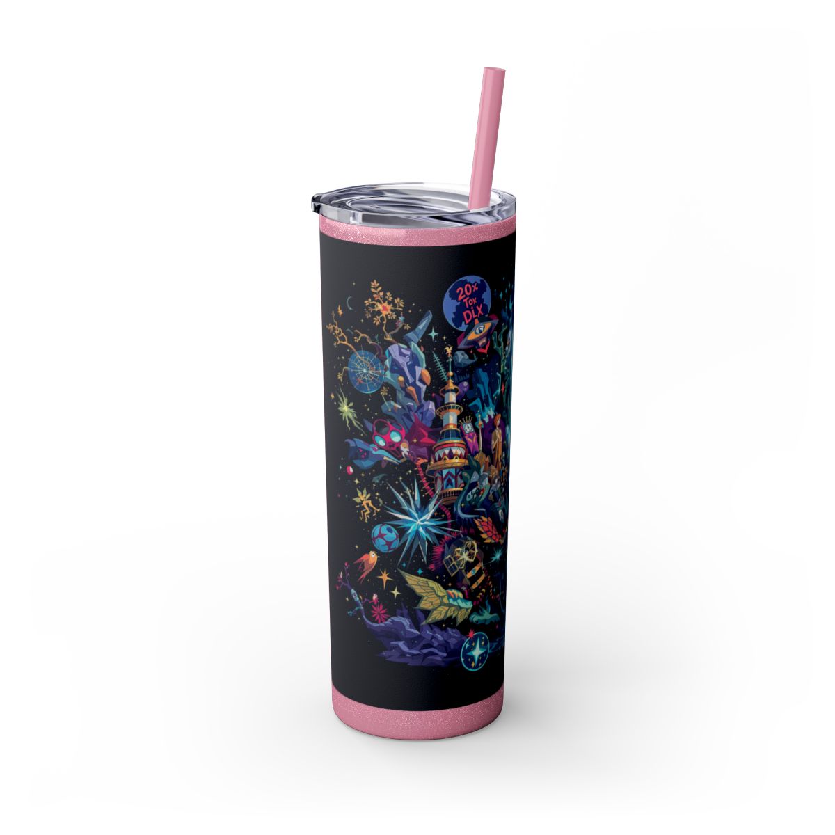 Color: Glitter Magic Pink | Size: 20oz | Product: Illustrated Photorealistic Fusion Tumbler | Category: Unisex