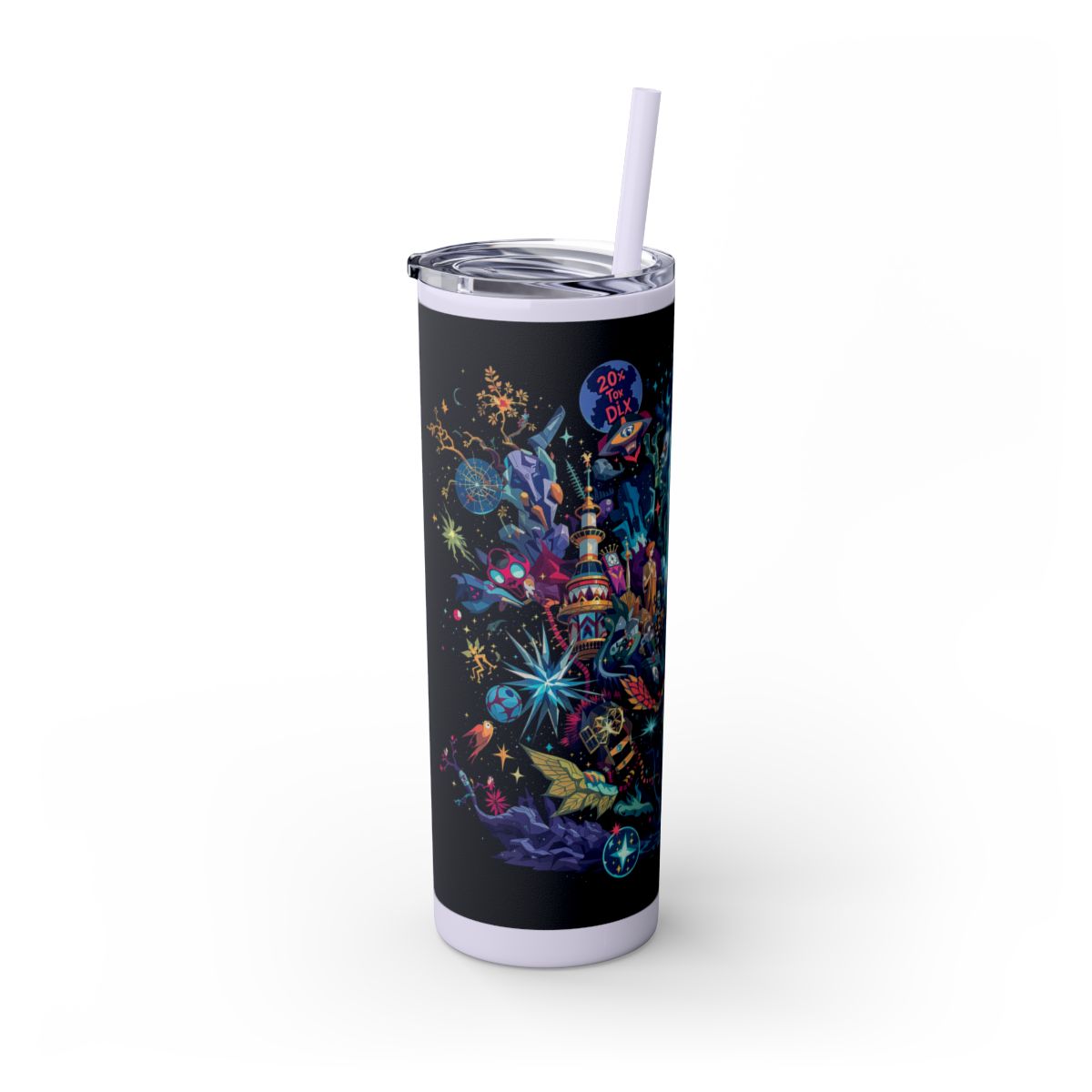 Color: Glitter Lilac | Size: 20oz | Product: Illustrated Photorealistic Fusion Tumbler | Category: Unisex