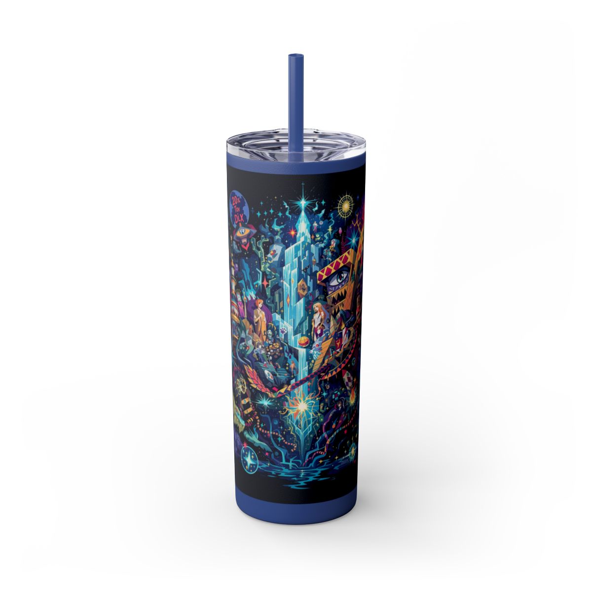 Color: Nautical Blue | Size: 20oz | Product: Illustrated Photorealistic Fusion Tumbler | Category: Unisex