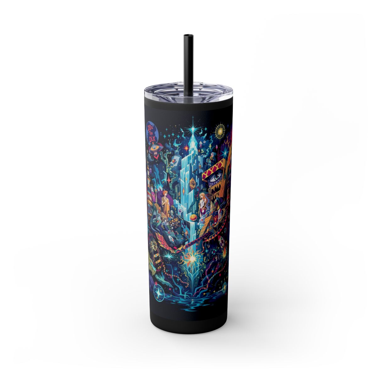 Color: Black | Size: 20oz | Product: Illustrated Photorealistic Fusion Tumbler | Category: Unisex