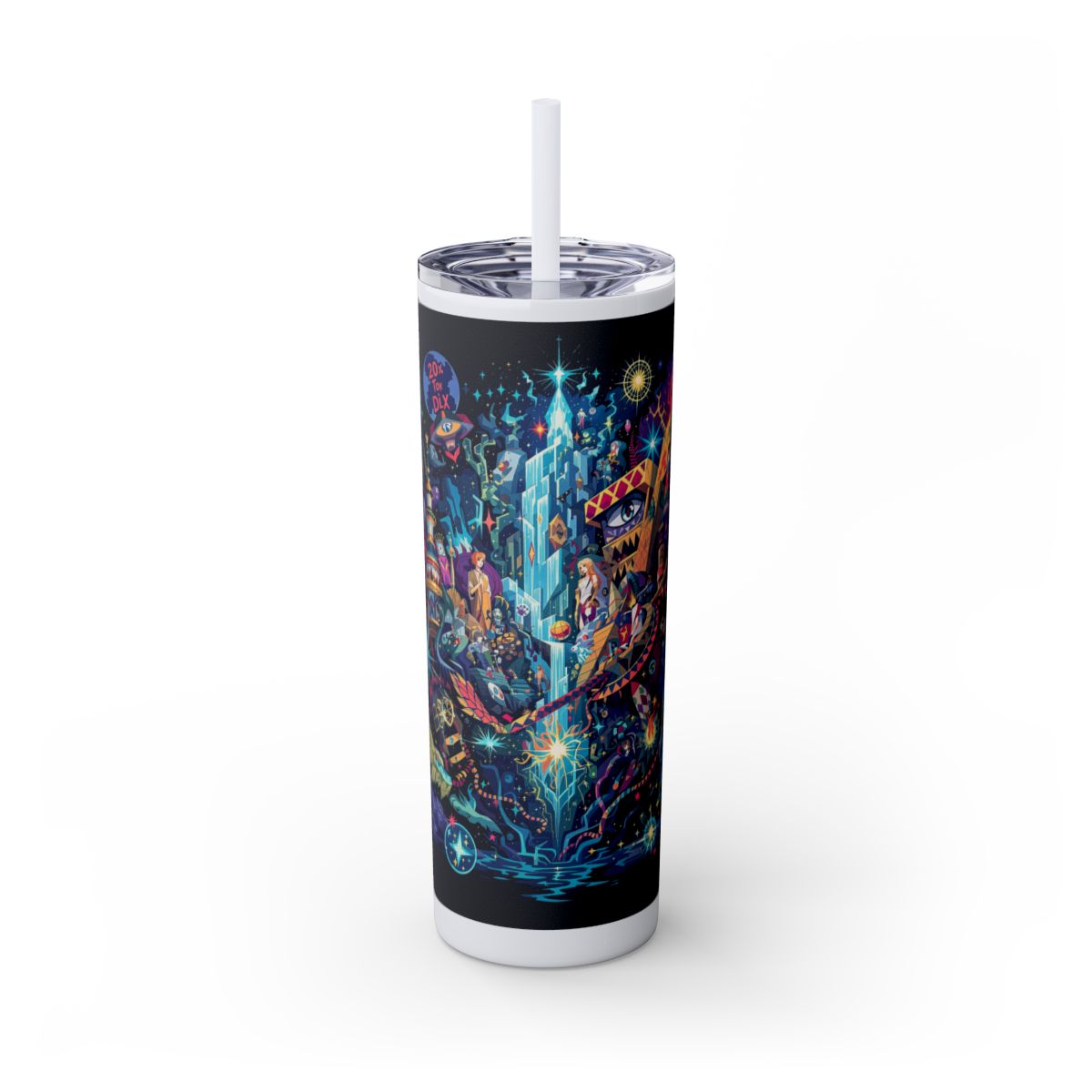 Color: Glitter Iceberg | Size: 20oz | Product: Illustrated Photorealistic Fusion Tumbler | Category: Unisex