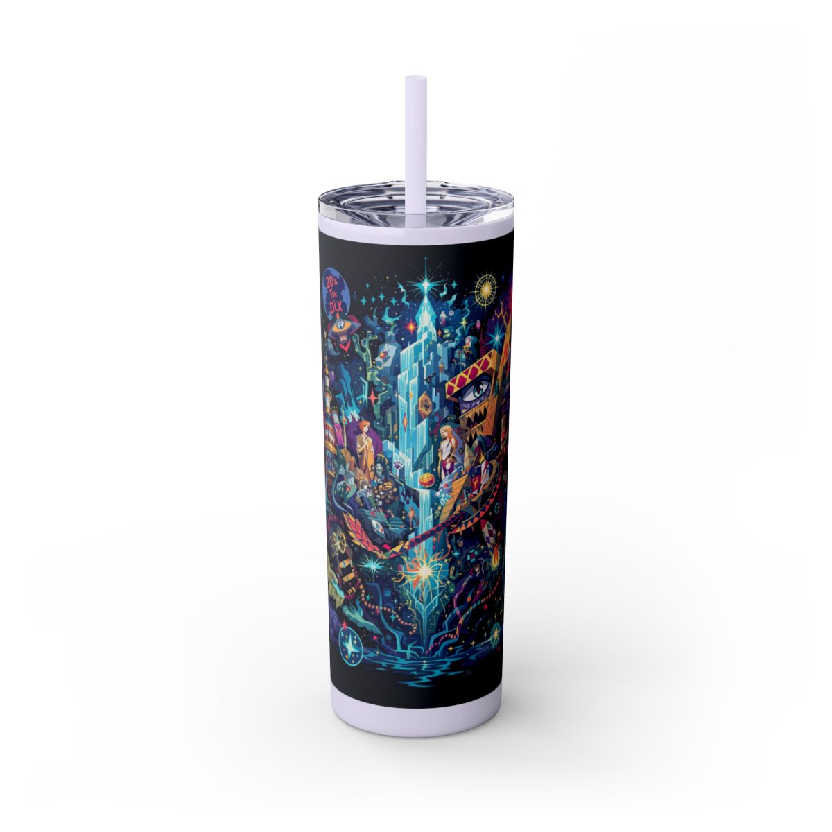 Color: Glitter Lilac | Size: 20oz | Product: Illustrated Photorealistic Fusion Tumbler | Category: Unisex