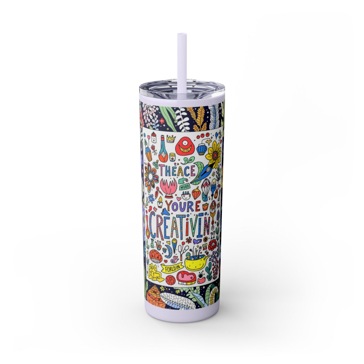 Color: Glitter Lilac | Size: 20oz | Product: Illustrative Style Art Tumbler | Category: Unisex