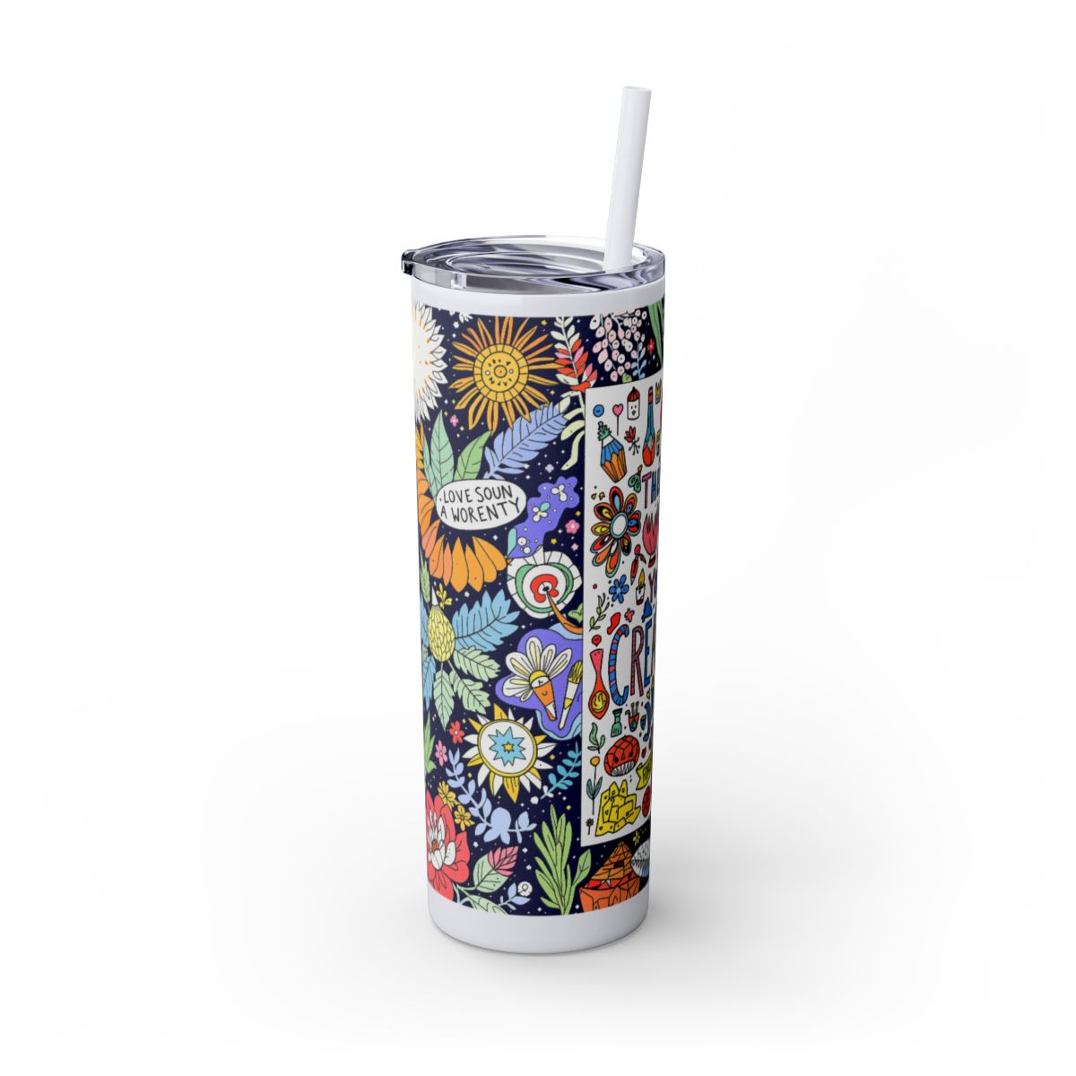 Color: Glitter Iceberg | Size: 20oz | Product: Illustrative Style Art Tumbler | Category: Unisex