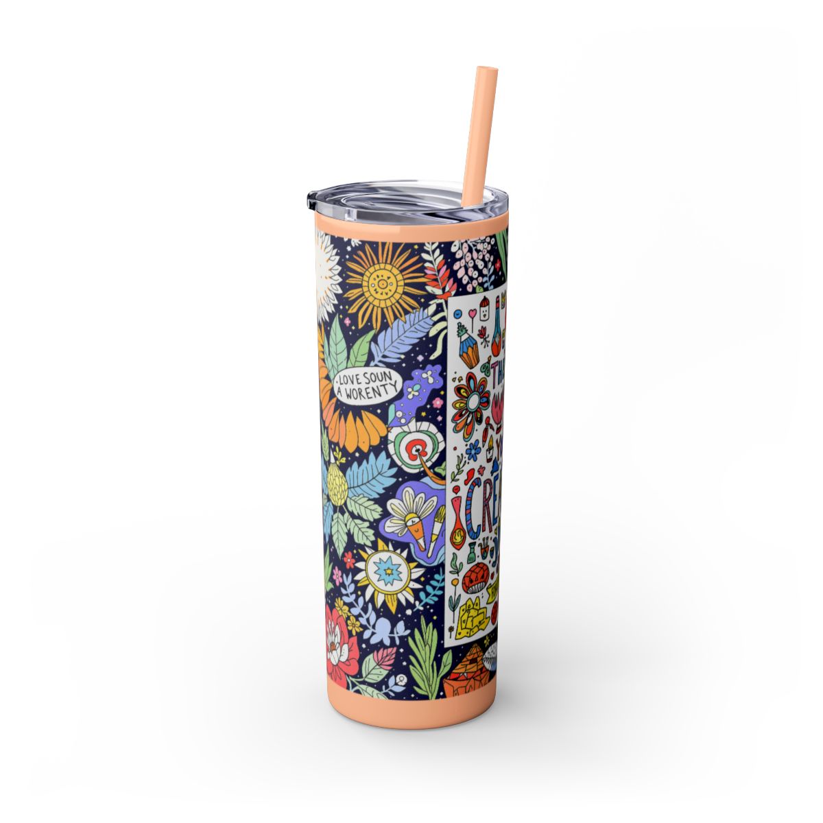 Color: Glitter Blush | Size: 20oz | Product: Illustrative Style Art Tumbler | Category: Unisex