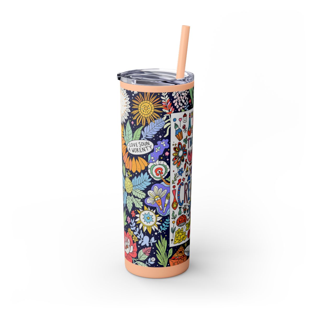 Color: Blush | Size: 20oz | Product: Illustrative Style Art Tumbler | Category: Unisex