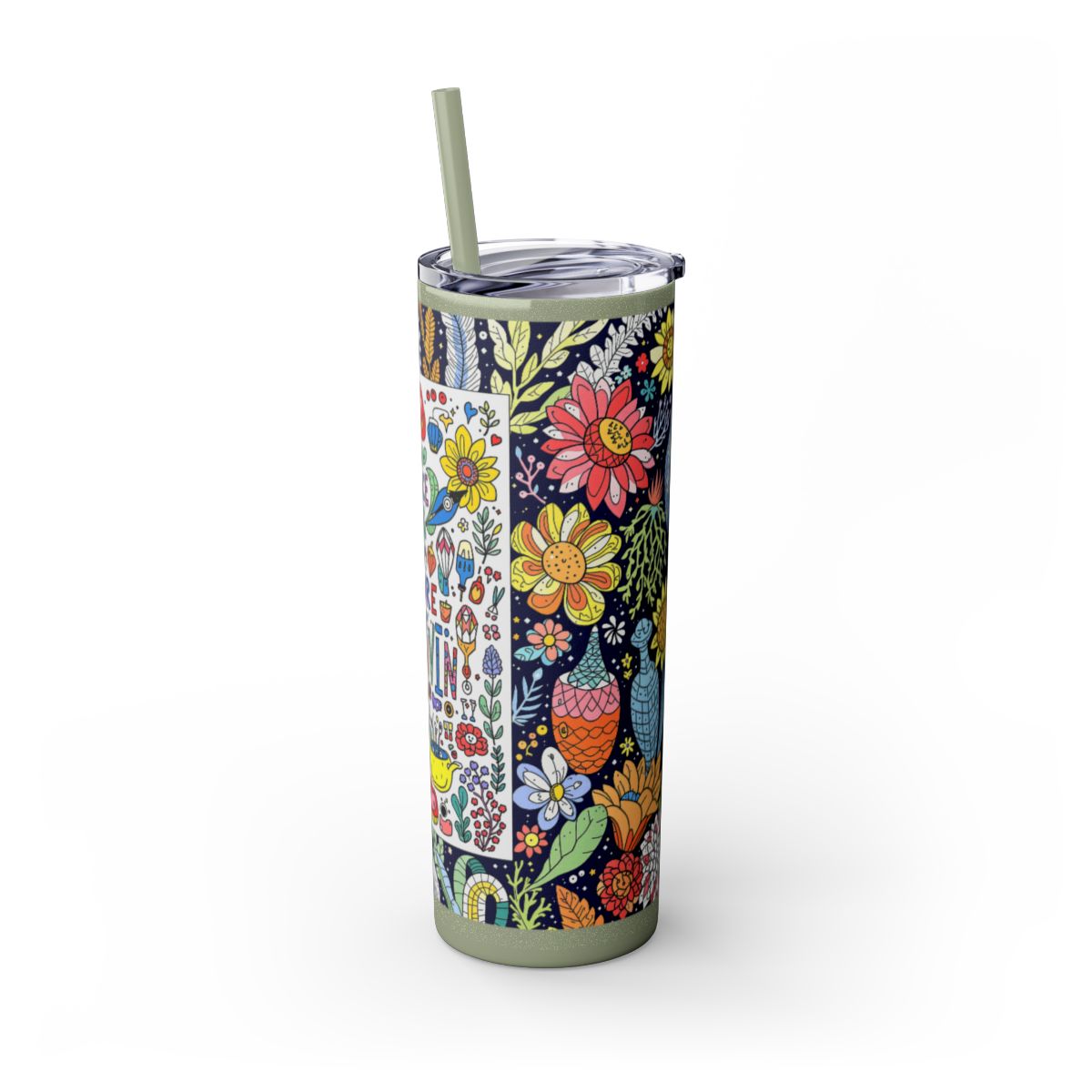 Color: Glitter Seascape | Size: 20oz | Product: Illustrative Style Art Tumbler | Category: Unisex