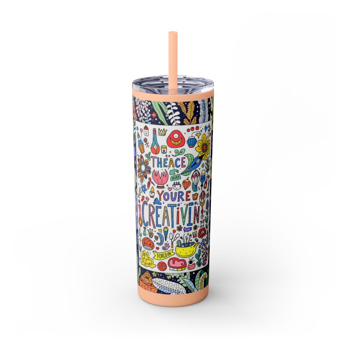 Color: Blush | Size: 20oz | Product: Illustrative Style Art Tumbler | Category: Unisex