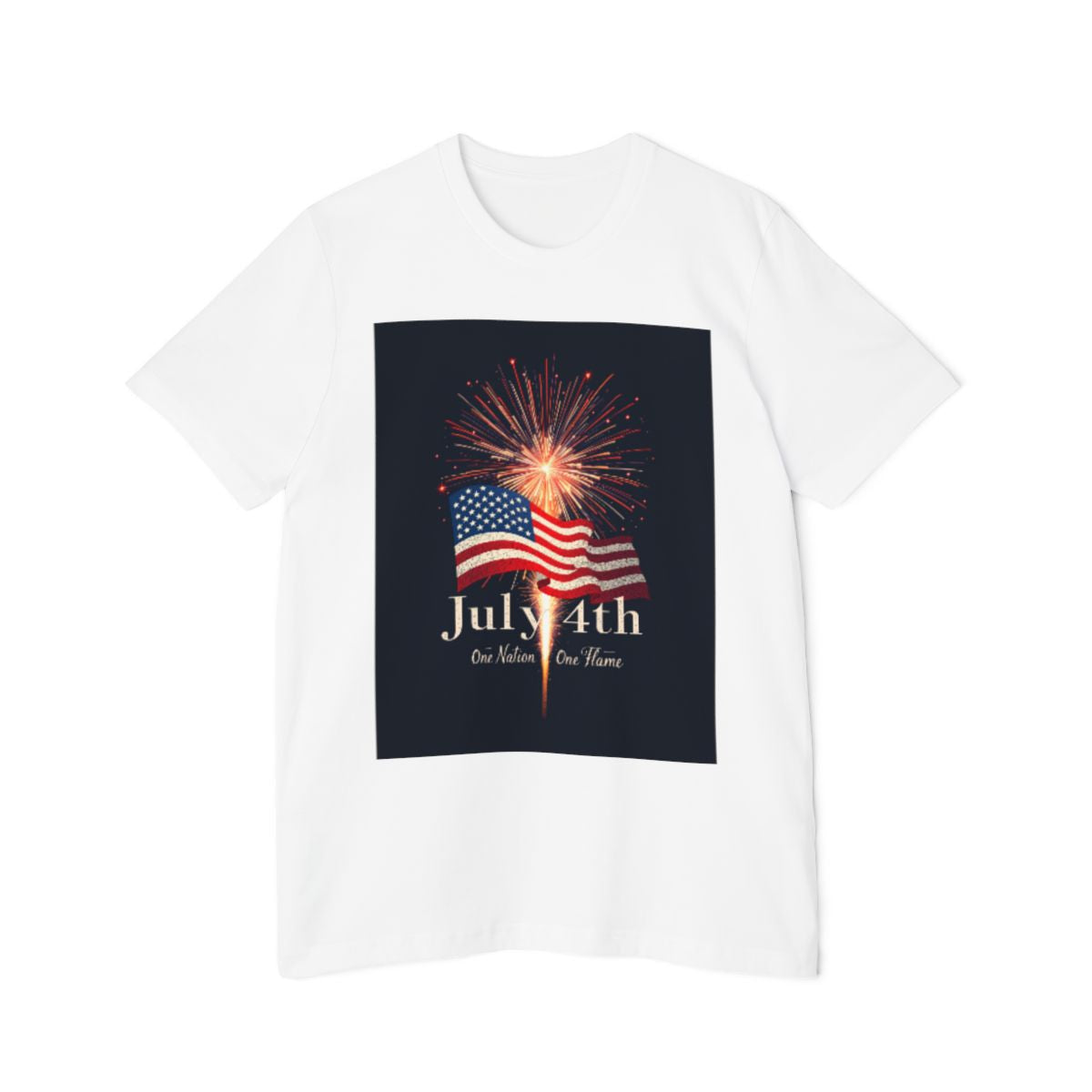 Color: White | Size: XS | Product: July 4th Unity Illustration T-Shirt | Category: Unisex