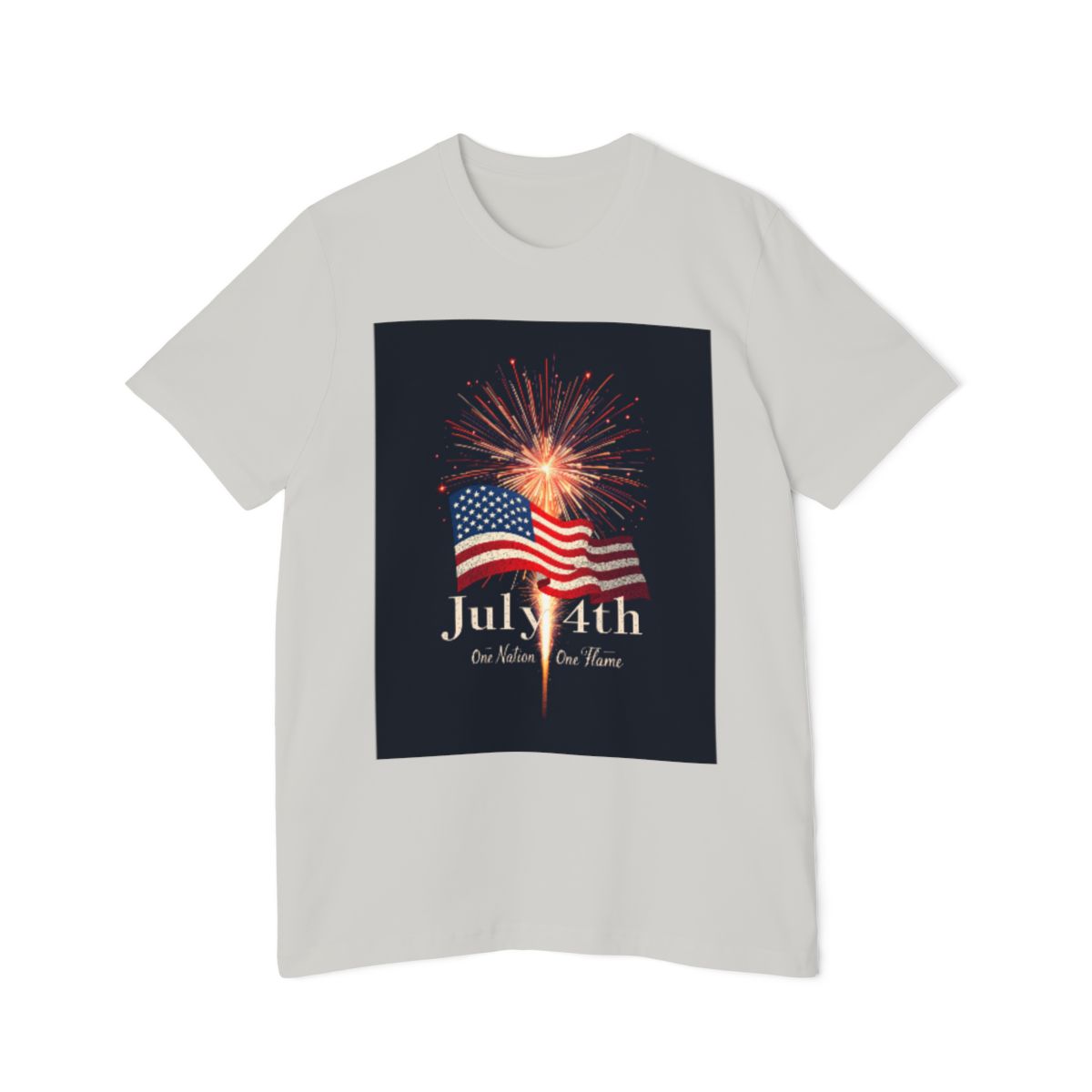 Color: Silver | Size: XS | Product: July 4th Unity Illustration T-Shirt | Category: Unisex