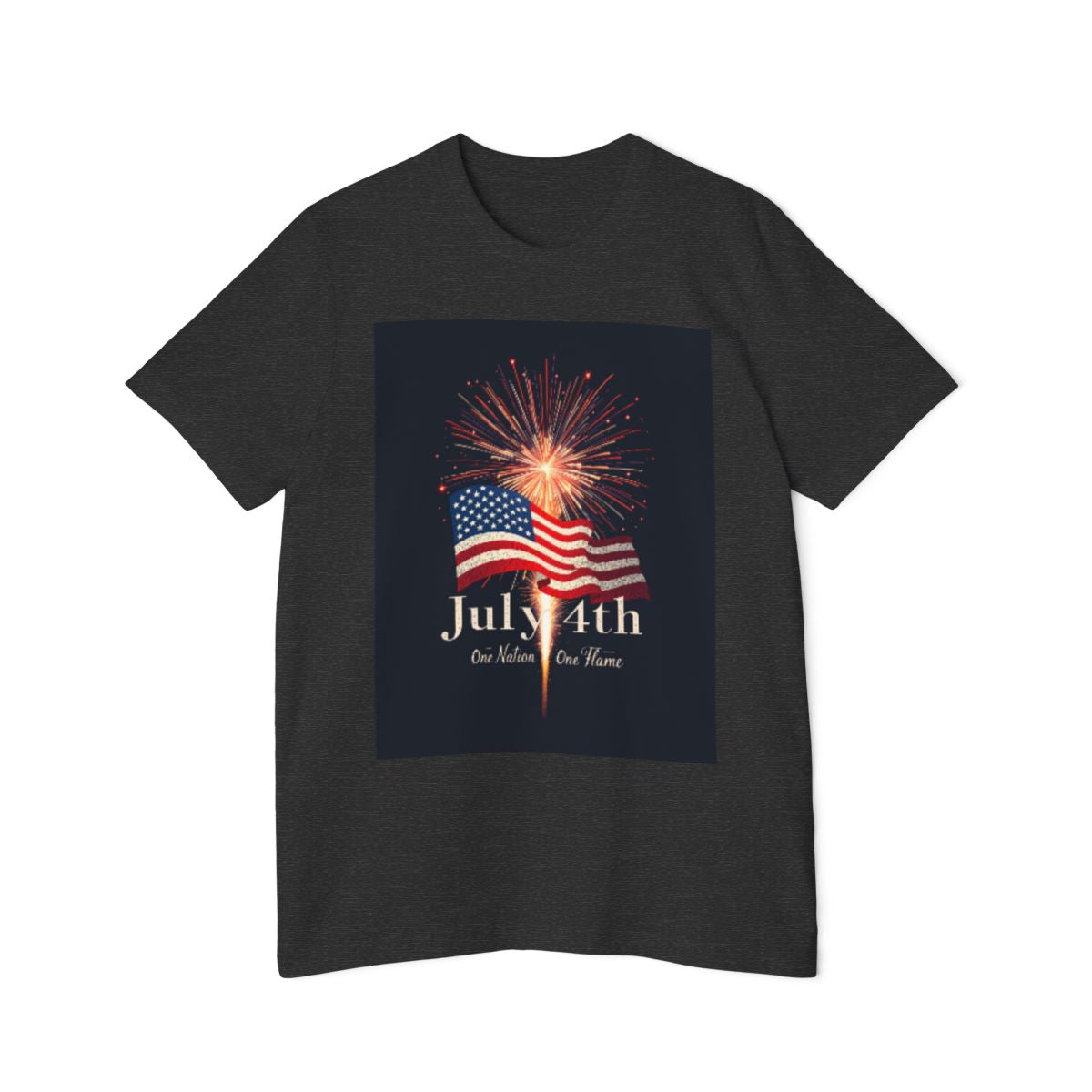 Color: Dark Grey Heather | Size: XS | Product: July 4th Unity Illustration T-Shirt | Category: Unisex