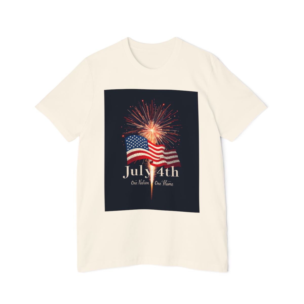 Color: Natural | Size: XS | Product: July 4th Unity Illustration T-Shirt | Category: Unisex