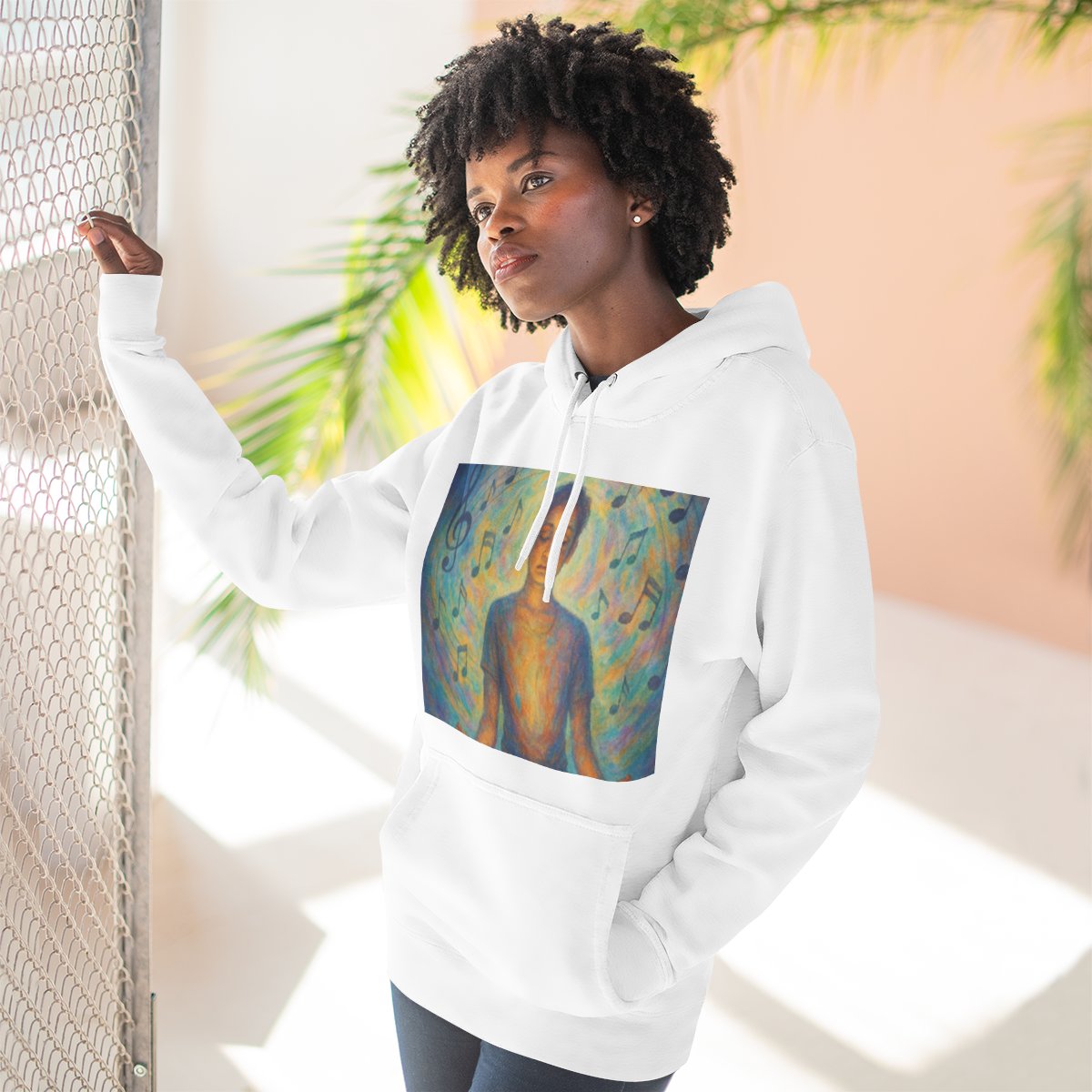 Color: White | Size: S | Product: Mental Health and Music Journey Hoodie | Category: Unisex