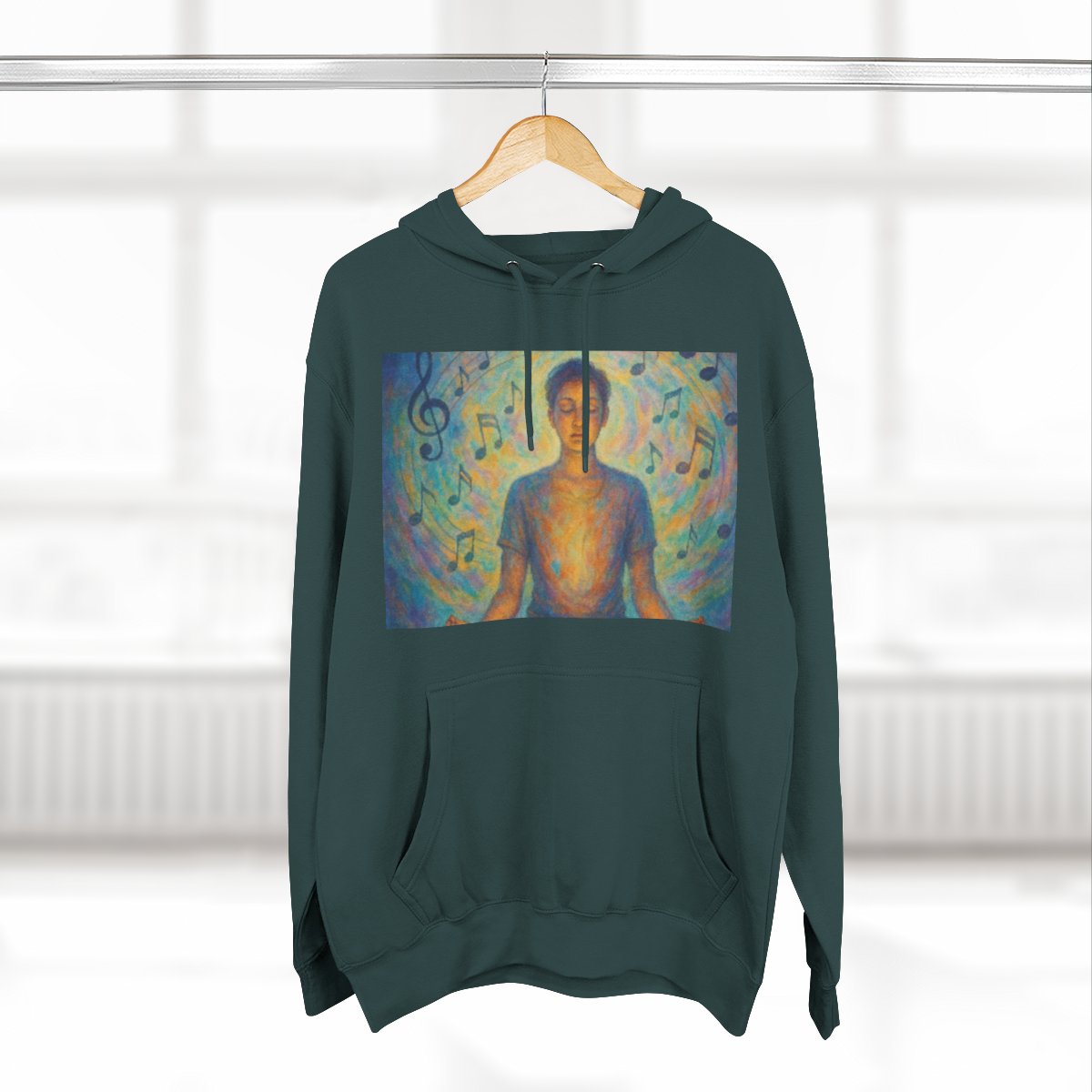 Color: Sports Green | Size: S | Product: Mental Health and Music Journey Hoodie | Category: Unisex