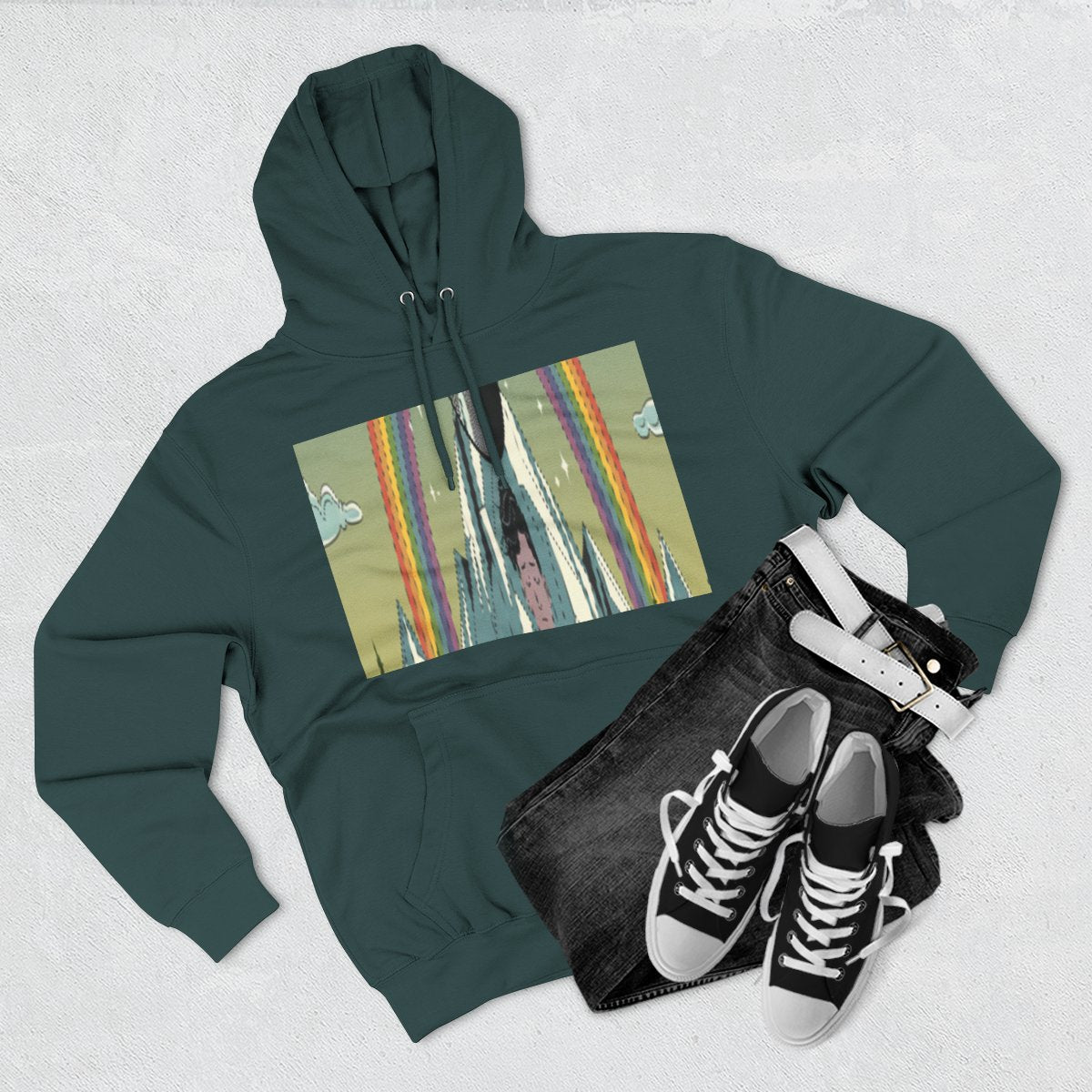 Color: Sports Green | Size: S | Product: Mental Health and Music Journey Hoodie | Category: Unisex