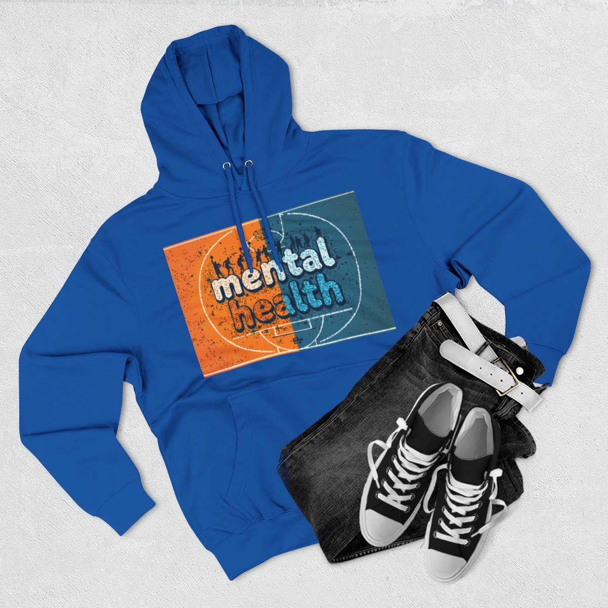 Color: Royal Blue | Size: S | Product: Mental Health Basketball Hoodie | Category: Unisex