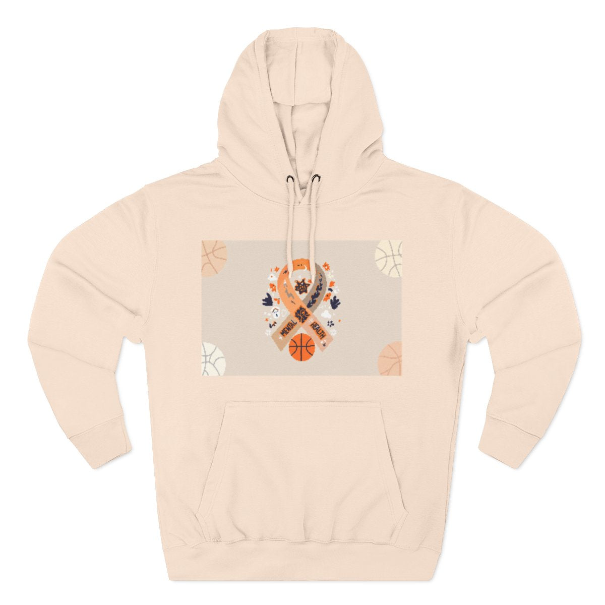 Color: Pale Pink | Size: S | Product: Mental Health Basketball Motivational Hoodie | Category: Unisex