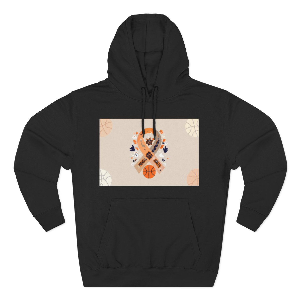 Color: Black | Size: S | Product: Mental Health Basketball Motivational Hoodie | Category: Unisex
