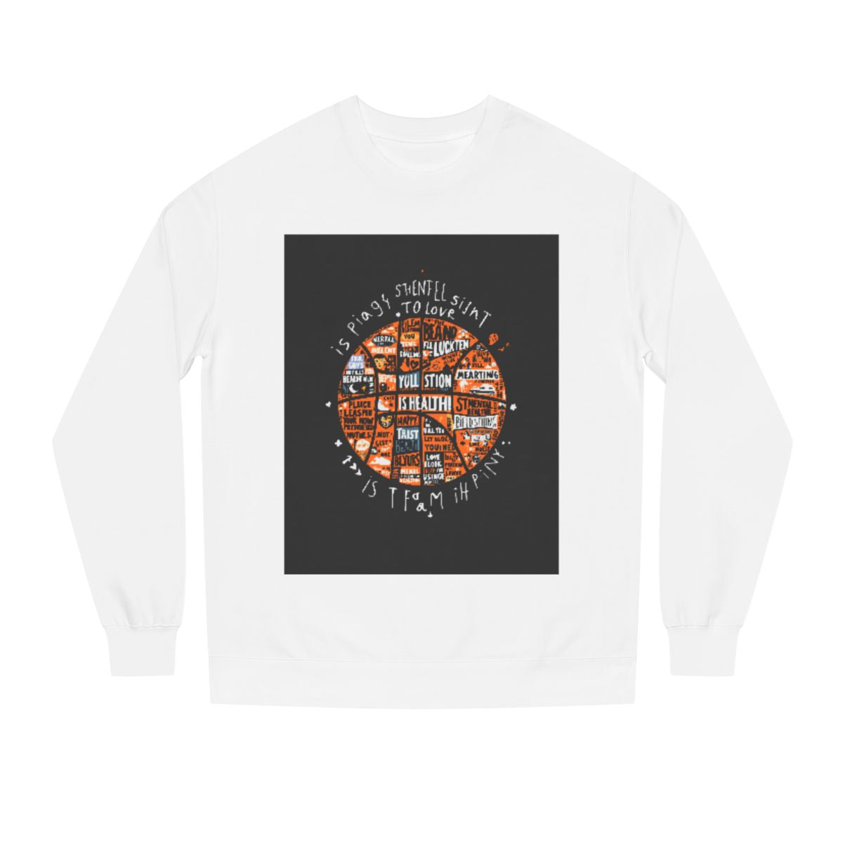Color: White | Size: XS | Product: Mental Health Resilience Basketball Crewneck | Category: Unisex