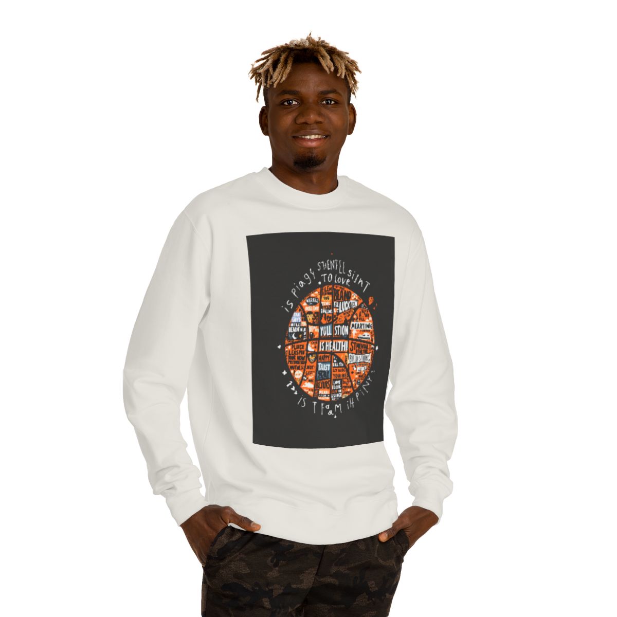 Color: Bone | Size: XS | Product: Mental Health Resilience Basketball Crewneck | Category: Unisex