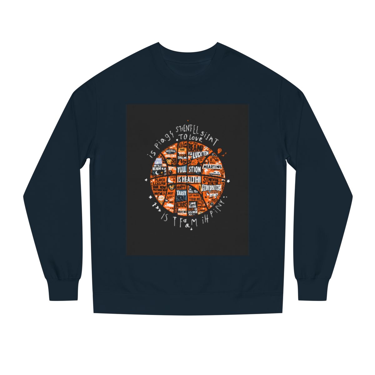 Color: Classic Navy | Size: XS | Product: Mental Health Resilience Basketball Crewneck | Category: Unisex