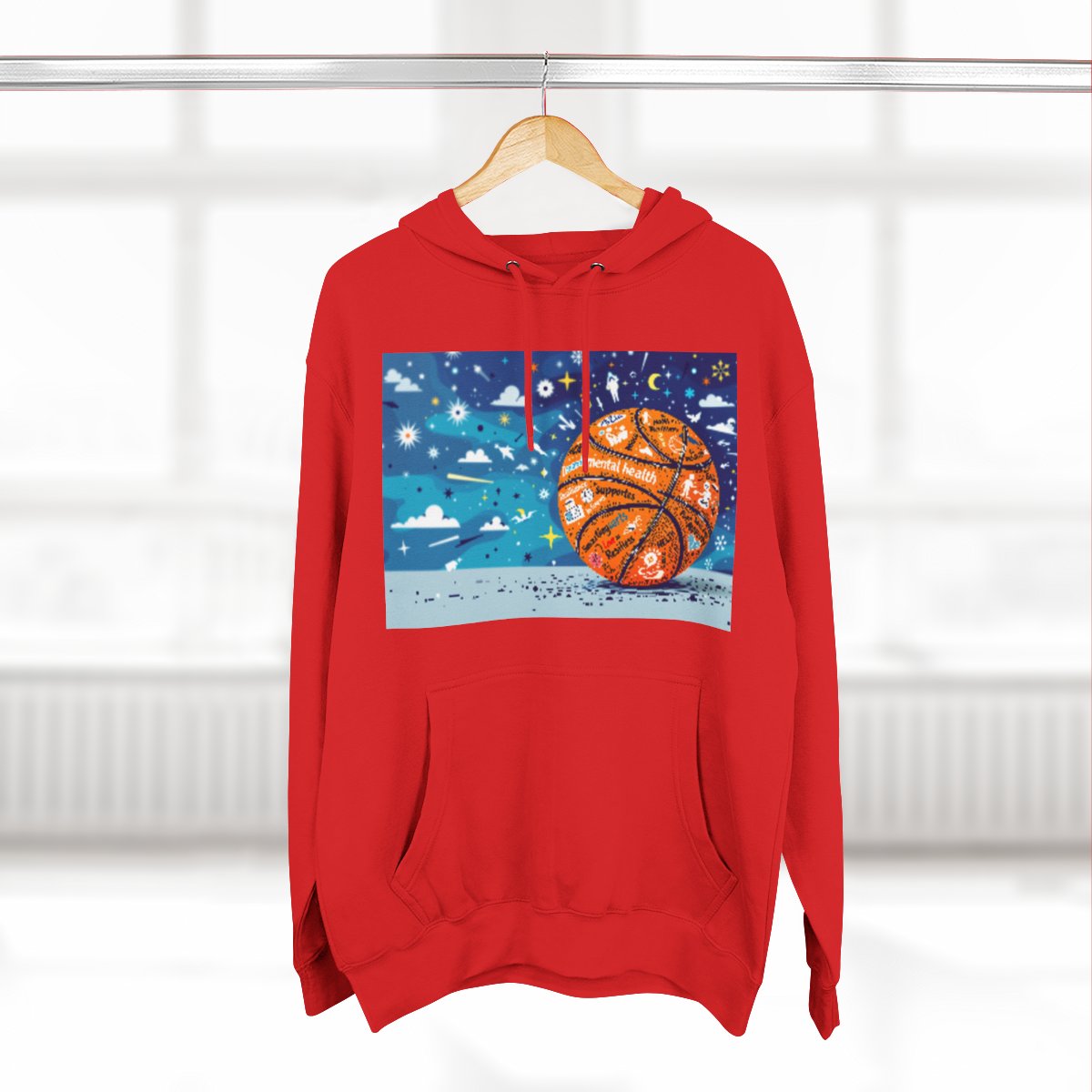 Color: Red | Size: S | Product: Mental Health Resilience Themed Hoodie | Category: Unisex