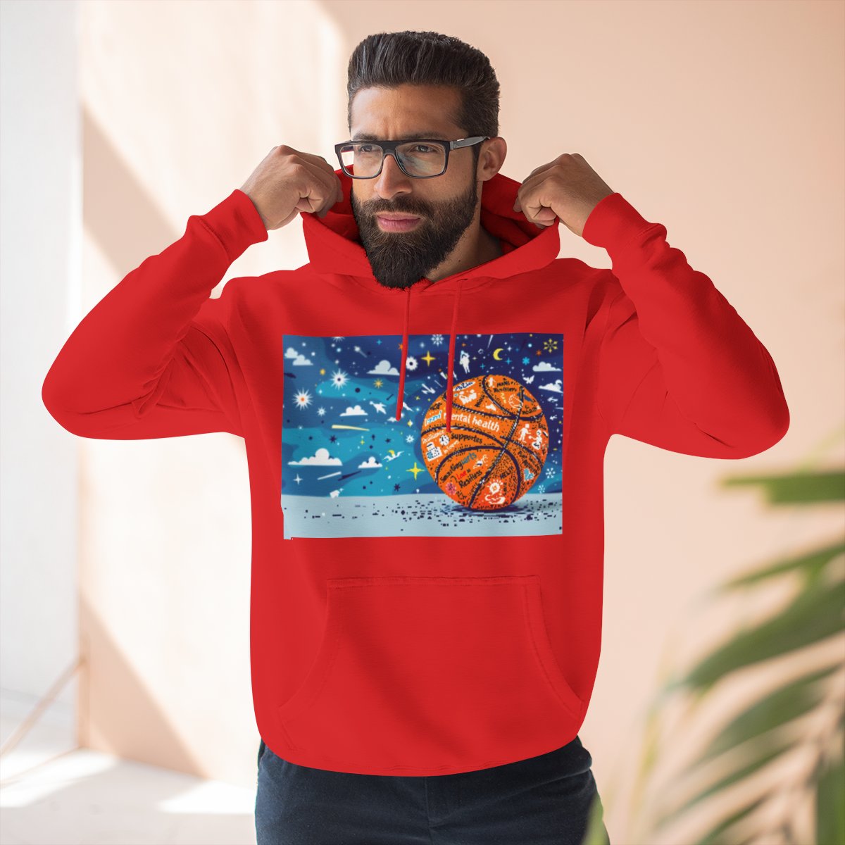 Color: Red | Size: S | Product: Mental Health Resilience Themed Hoodie | Category: Unisex