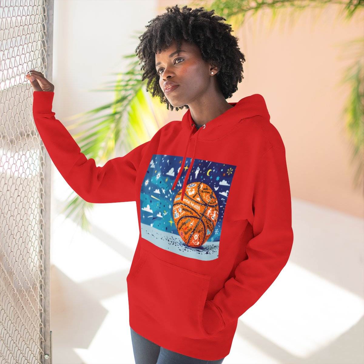Color: Red | Size: S | Product: Mental Health Resilience Themed Hoodie | Category: Unisex