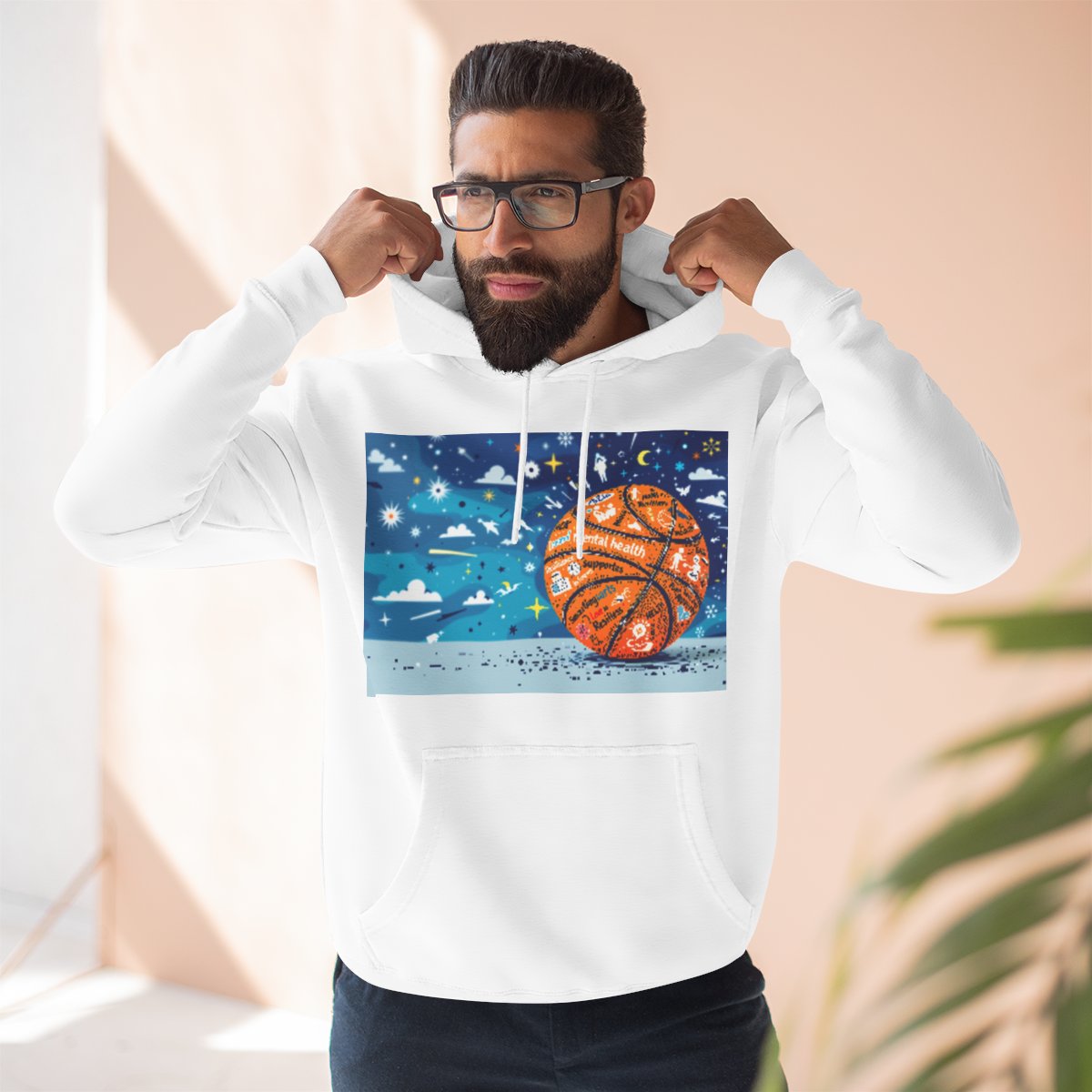 Color: White | Size: S | Product: Mental Health Resilience Themed Hoodie | Category: Unisex