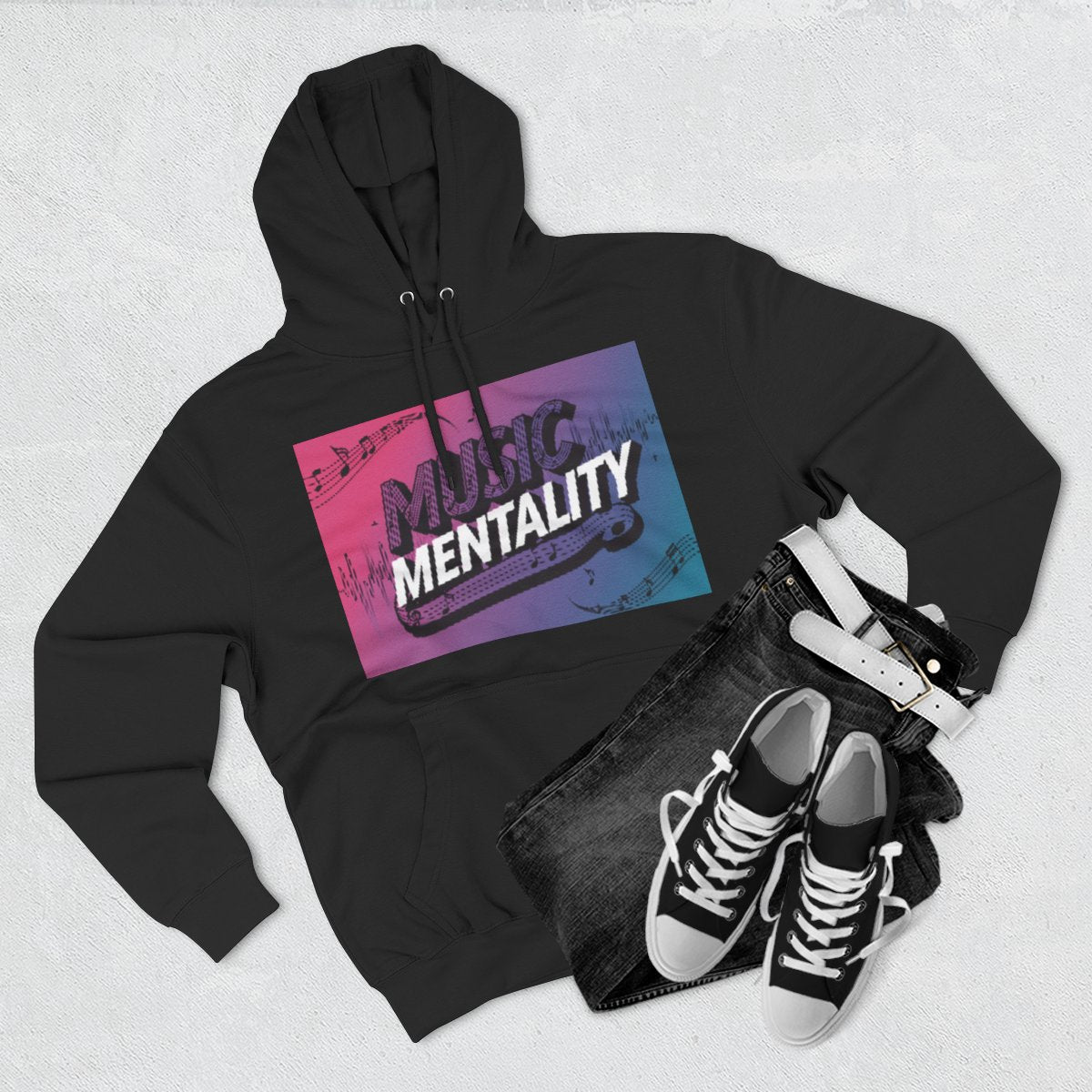 Color: Black | Size: S | Product: Music Mentality Expressive Hoodie | Category: Unisex