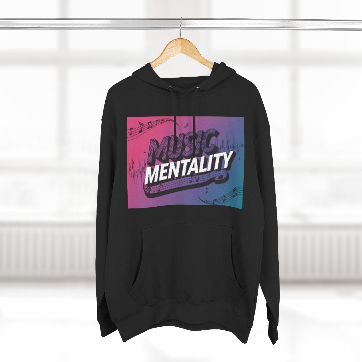 Color: Black | Size: S | Product: Music Mentality Expressive Hoodie | Category: Unisex