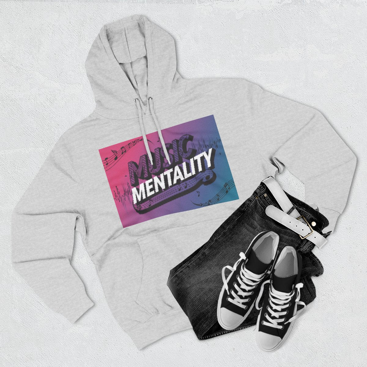 Color: Heather Grey | Size: S | Product: Music Mentality Expressive Hoodie | Category: Unisex