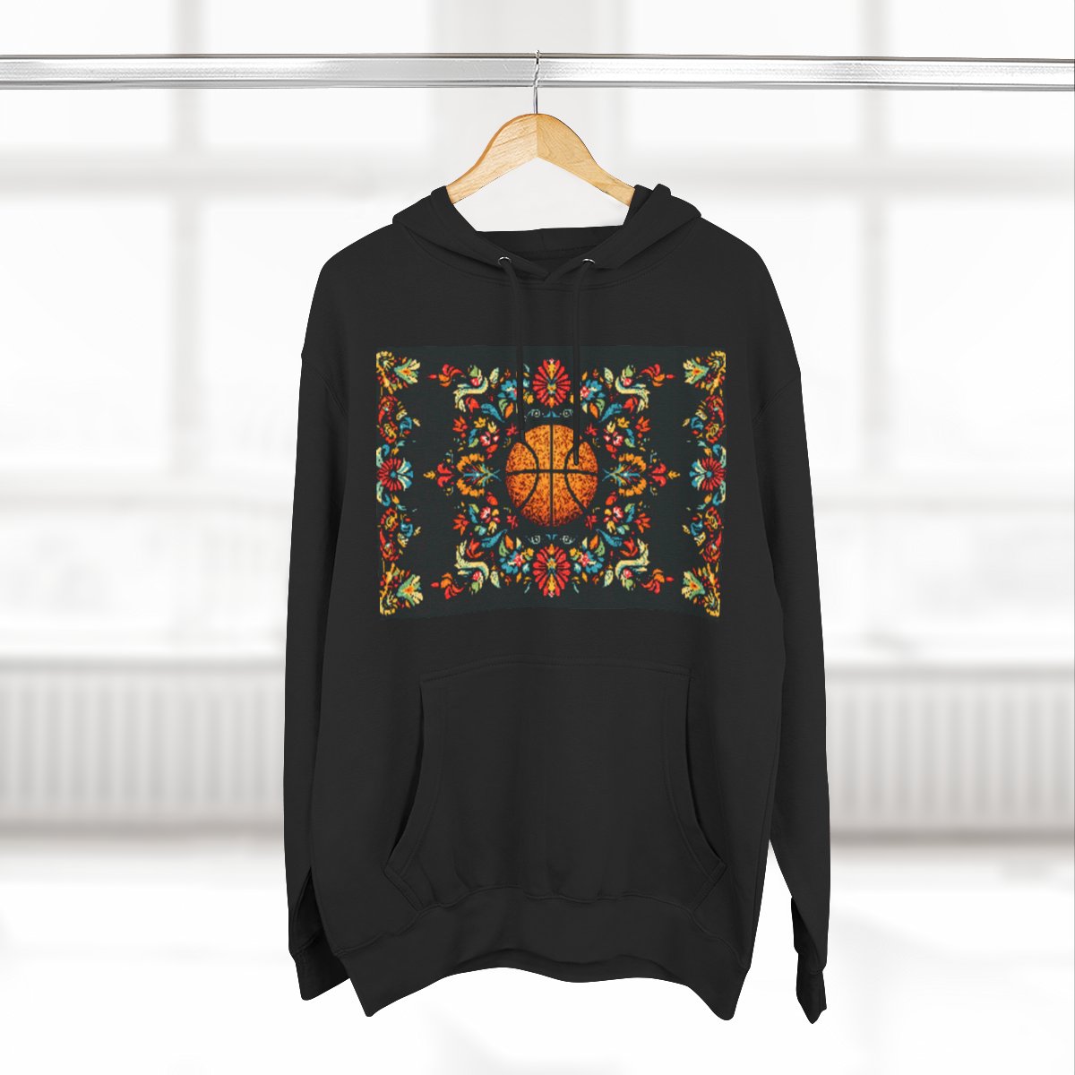 Color: Black | Size: S | Product: Panamanian Art Basketball Stylish Hoodie | Category: Unisex
