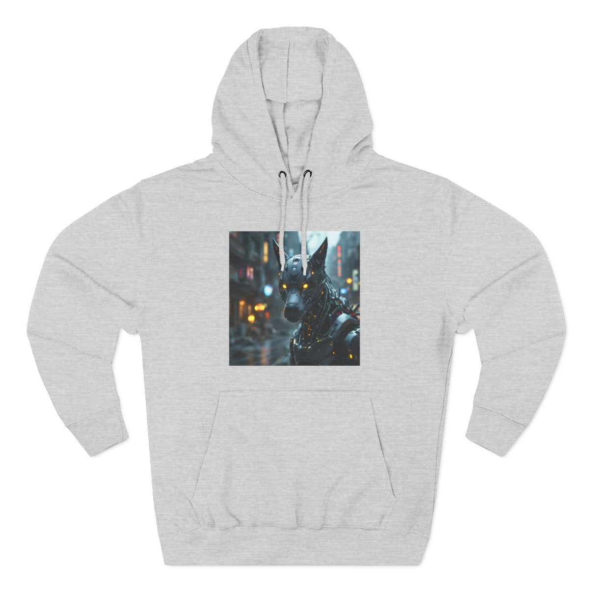 Color: Heather Grey | Size: S | Product: Playful Dog Artistic Hoodie | Category: Unisex