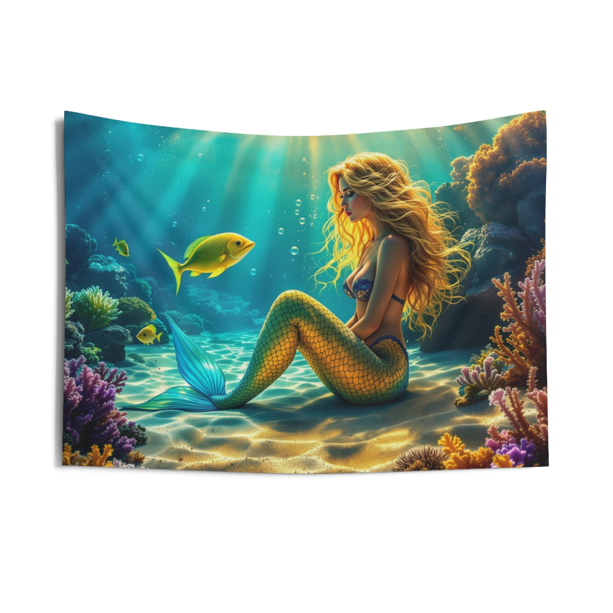 Size: 36" × 26" | Product: Serene Mermaid Undersea Art Wall Tapestry | Category: Unisex