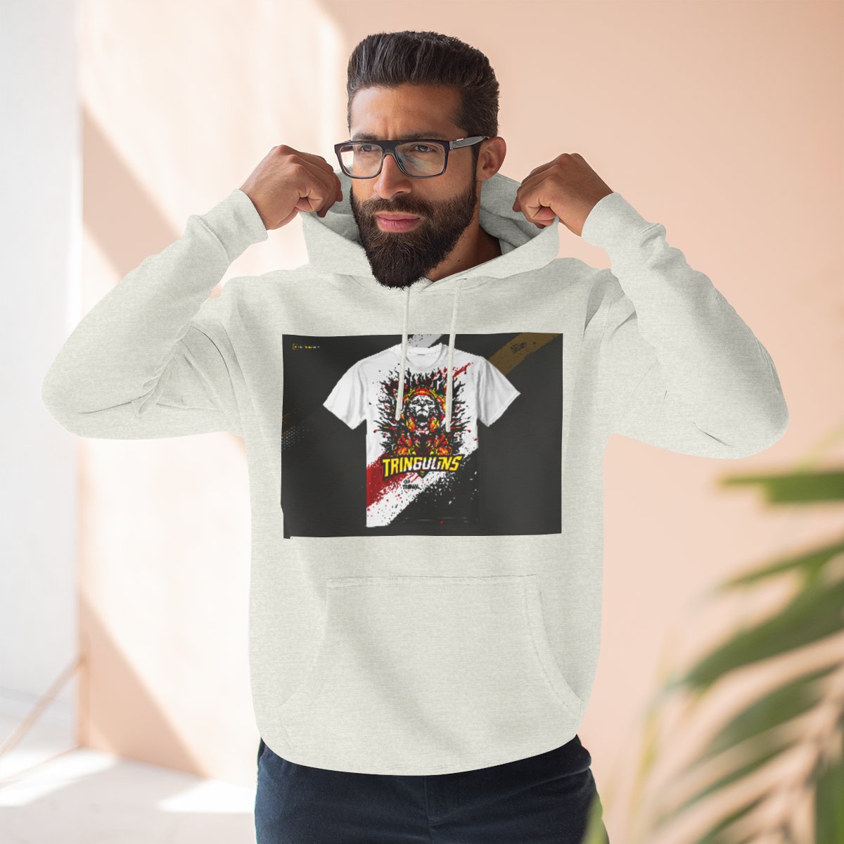 Color: Oatmeal Heather | Size: S | Product: Trinidad Basketball Essence Hoodie | Category: Unisex