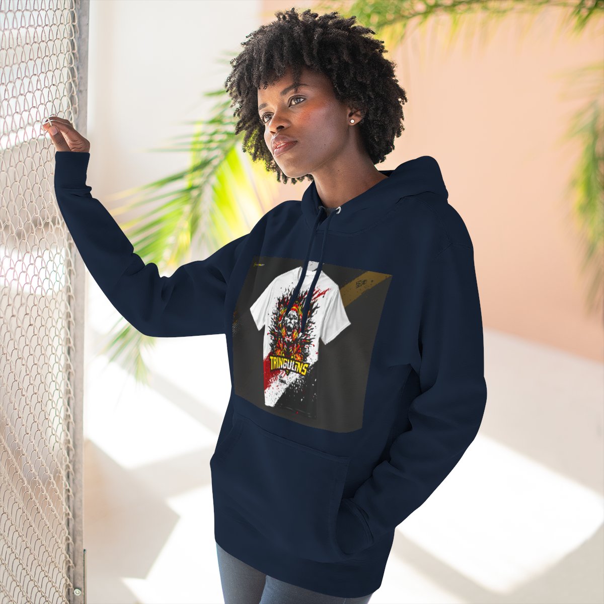 Color: Navy | Size: S | Product: Trinidad Basketball Essence Hoodie | Category: Unisex