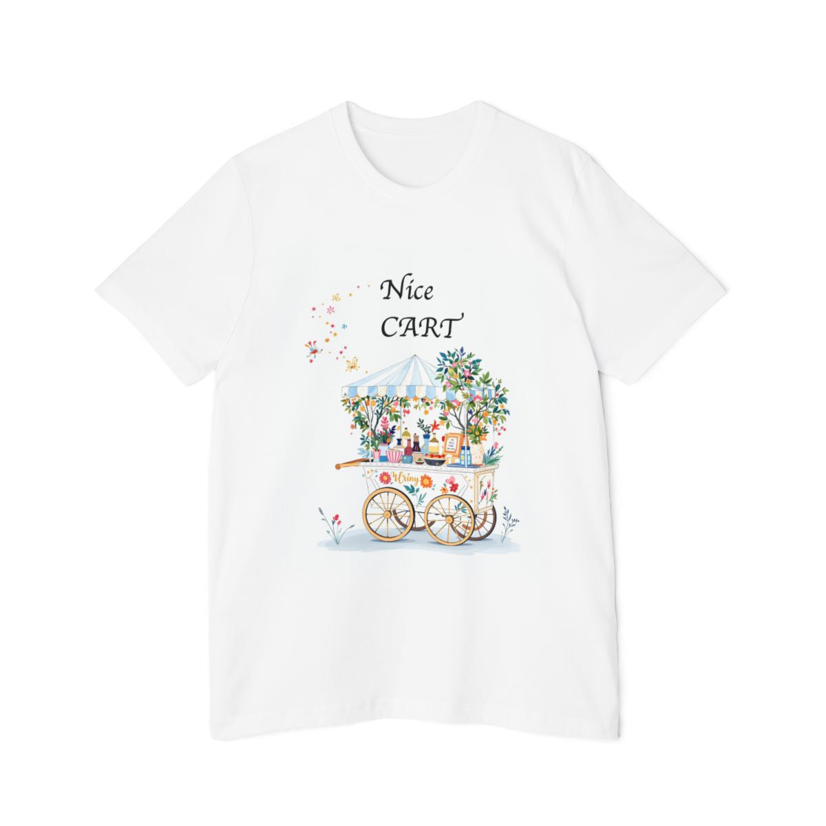 Color: White | Size: XS | Product: Vintage Cart Artistic T-Shirt | Category: Unisex