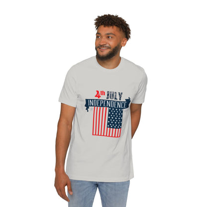 Color: Silver | Size: XS | Product: 4th of July Rabbit Photorealistic T-Shirt | Category: Unisex