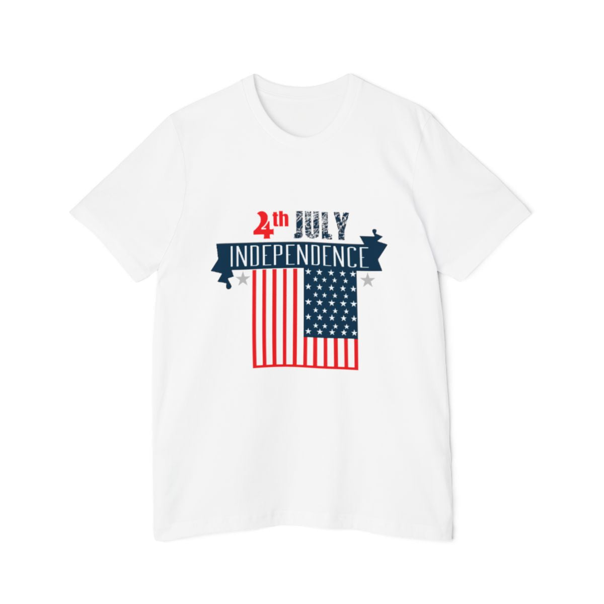 Color: White | Size: XS | Product: 4th of July Rabbit Photorealistic T-Shirt | Category: Unisex