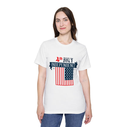 Color: White | Size: XS | Product: 4th of July Rabbit Photorealistic T-Shirt | Category: Unisex