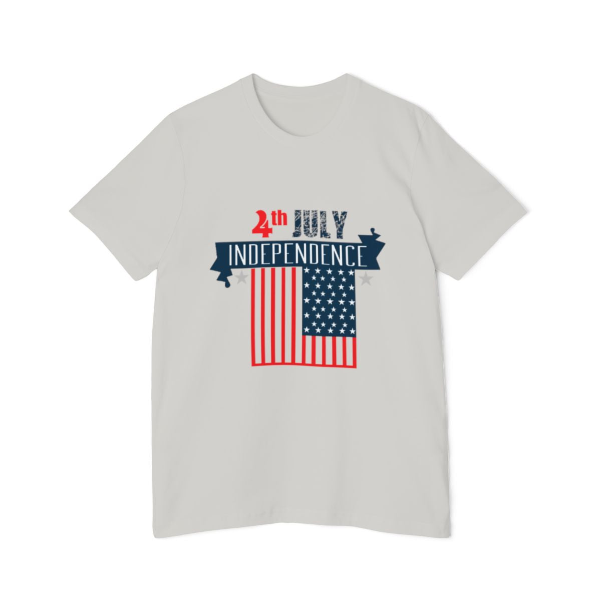 Color: Silver | Size: XS | Product: 4th of July Rabbit Photorealistic T-Shirt | Category: Unisex