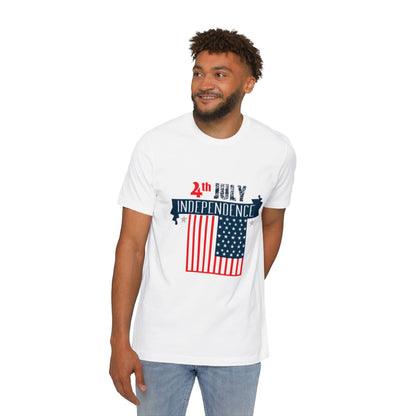 Color: White | Size: XS | Product: 4th of July Rabbit Photorealistic T-Shirt | Category: Unisex