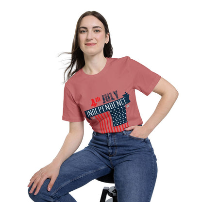Color: Mauve | Size: XS | Product: 4th of July Rabbit Photorealistic T-Shirt | Category: Unisex