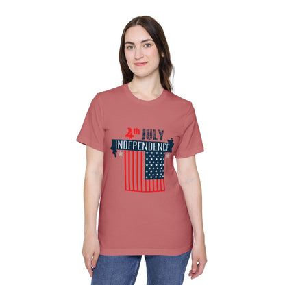 Color: Mauve | Size: XS | Product: 4th of July Rabbit Photorealistic T-Shirt | Category: Unisex