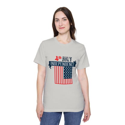 Color: Silver | Size: XS | Product: 4th of July Rabbit Photorealistic T-Shirt | Category: Unisex